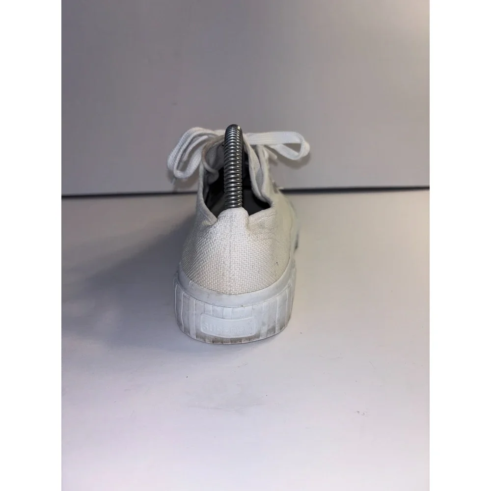 Superga‎ 2630 Cotu Platform Sneakers Womens EU 39 US 6.5  White Canvas Athletic